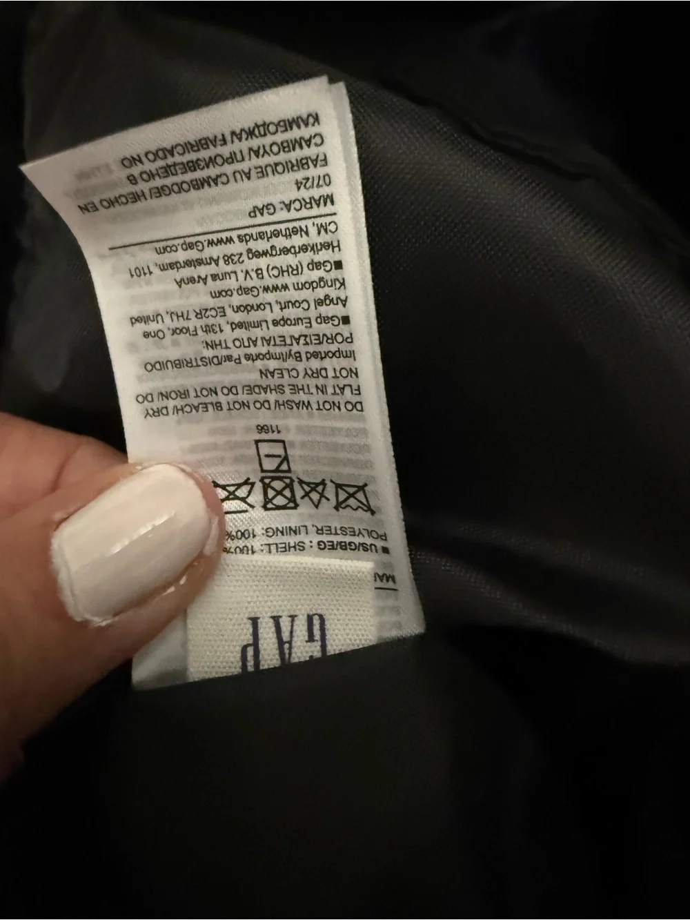 GAP Black Shiny Puffer Tote